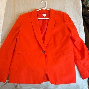 J. Crew Women's Bright Orange Blazer